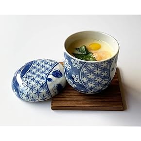 高級　蓋付き蒸し椀５個セット Amazon | 茶碗蒸し 器 蓋付き 受け皿付 2個セット おしゃれ 青